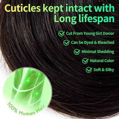 Human Hair Bundles Body Wave Natural Color, 16 18 20 22 Inch - 4 Bundles, Antousha Body Wave Bundles Human Hair 12A Unprocessed Brazilian Virgin Wavy Bundles for Black Women