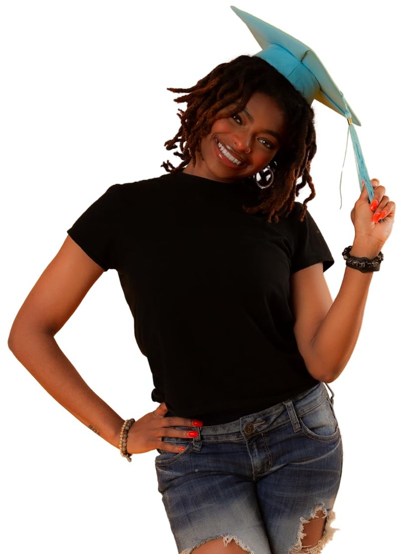 Grad Cap Remix | Original Graduation Cap Headband - Secure Your Cap & Maintain Natural Hair - Black & Clear Included