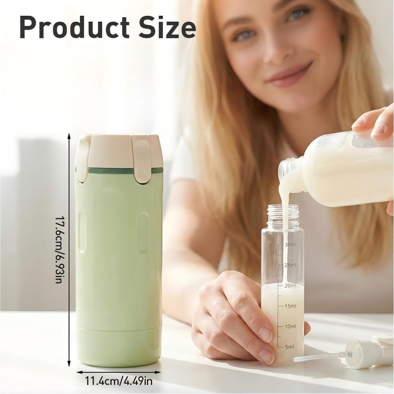 2026 New 4 in 1 Travel Dispenser Bottle, Refillable Leak Proof Travel Bottles for Toiletries, Portable Travel Containers Cream Transparent with Scale and Label for Shampoo Lotion Conditioner (Green)
