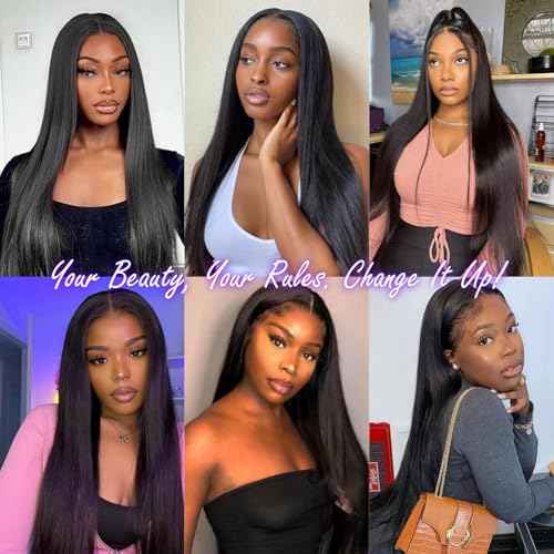 13x6 Lace Front Human Hair Wig, 100% Human Hair 180 Density, HD Lace Frontal Wig, Pre-Plucked Glueless Wigs, 26inch