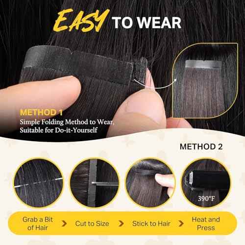DOORES Hair Extensions Real Human Hair Wide Tape ins, Balayage Dark Brown to Chestnut Brown 20 Inch 10pcs 50g, Tape in Extensions Human Real Remy Invisible Fullness Skin Weft Silky Straight for Woman