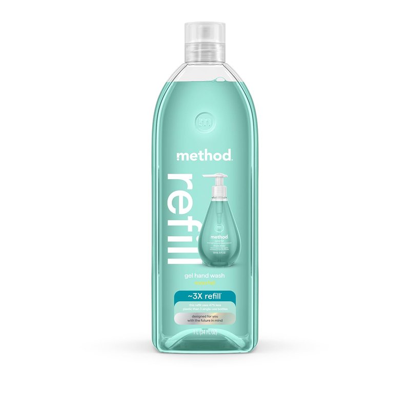 Method Foaming Hand Soap and Handsoap Refill, Waterfall, 10 fl oz. and 38 Fl Oz., 2 Count (Variety Pack)