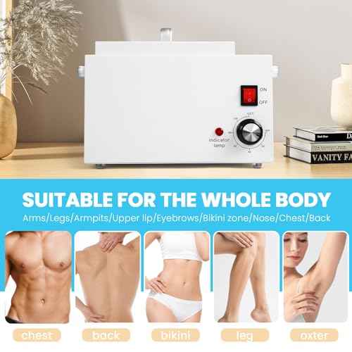 5.5Lbs Professional Wax Warmer for Hair Removal with 20¡É-120¡É Temperature Control, with 100 Wax Sticks & 50 Strips, for Salon & Home Use