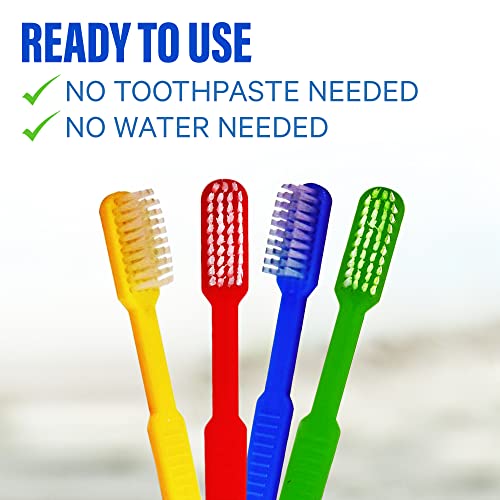 144 Prepasted Disposable Toothbrushes | Pre-Pasted Soft Bristle Tooth Brush for Dental Care & Oral Hygiene | Individually Wrapped Toothbrush Pack Airbnb Gifts | No Water Needed, Paste Made in USA.