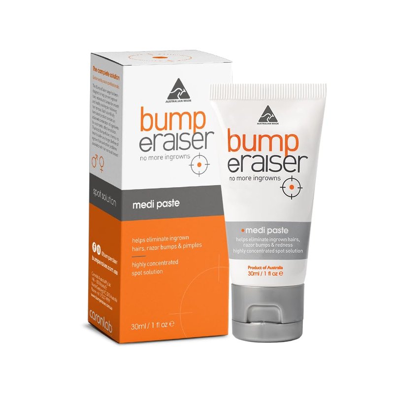 Bump eRaiser Medi Paste 1.0 fl oz — Tea Tree & Vitamin A Overnight Spot Treatment for Ingrown Hairs & Razor Bumps on Bikini Line, Legs, Beard & Underarms | Made in Australia