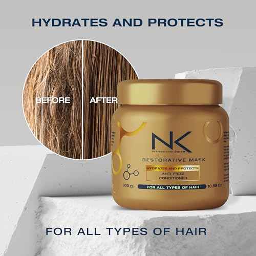 NK Professional Care. Complete Hair Straightening Treatment Kit Steps 1,2,3,4. Hair Surgery with keratin, post-treatment shampoo and restorative mask.