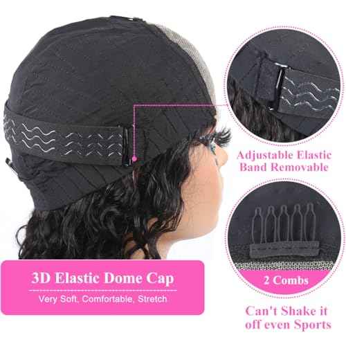 FQ Wear and Go Glueless Wigs Human Hair 30 inch Kinky Curly 4x4 Lace Front Wigs Human Hair for Beginners Pre Plucked Wig for Women Ready to Wear No Glue Curly Glueless Wig