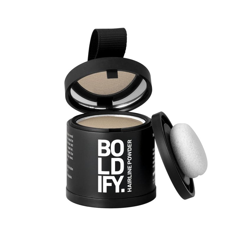 BOLDIFY Hairline Powder (LARGE, 10g) - Water-Resistant Root Touch Up Hair Color for Gray Coverage - 24-Hour Stain-Proof, Mess-Free Hair Powder for Thinning Hair - Light Blonde