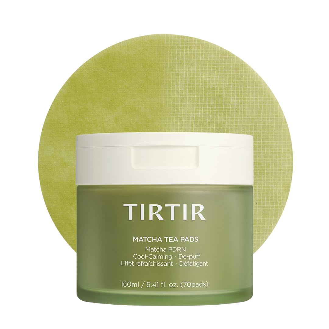 TIRTIR Matcha PDRN Toner Pad | Double-Sided Pad for Refine and Hydration, 10,000ppm Vegan PDRN & 2% Niacinamide, Instant Redness Relief, Daily Calm Soothing Exfoliator, 70 Pads (Pack of 1)