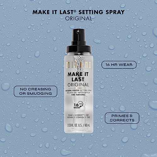Milani Setting Spray + Primer, Make It Last Original - Natural Finish with Niacinamide for Hydration, Setting Spray for Makeup and Face Primer, 3-in-1 Prime + Hydrate + Set, 2.03 Fl. Oz - 2 Pack