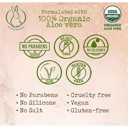 Glow & Hydration Shampoo + Conditioner - 24 fl oz - 100% Vegan formula infused with Aloe vera gel - Eco-friendly, Cruelty-free, no parabens no silicones