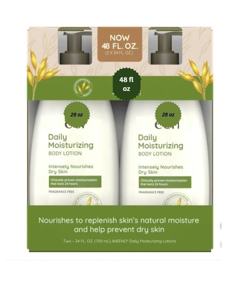 Active Naturals Daily Moisturizing Lotion - Hydrating Formula, 24 Fl Oz Pump | Pack of 2