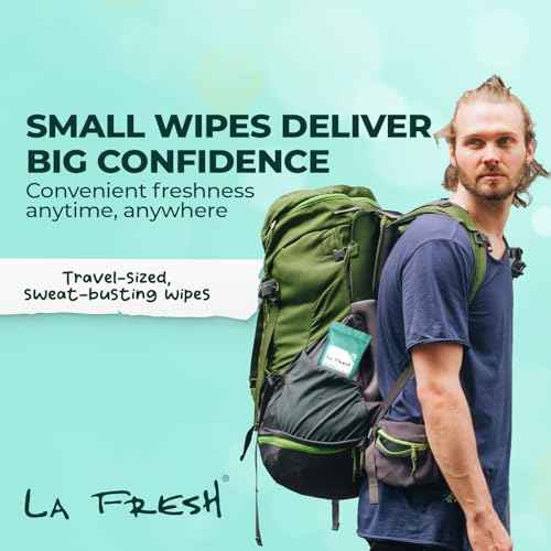 LA Fresh Antiperspirant Wipes, Body Deodorant Wipes for Women and Men, Pack of 3 10-count Pouches (30-count)