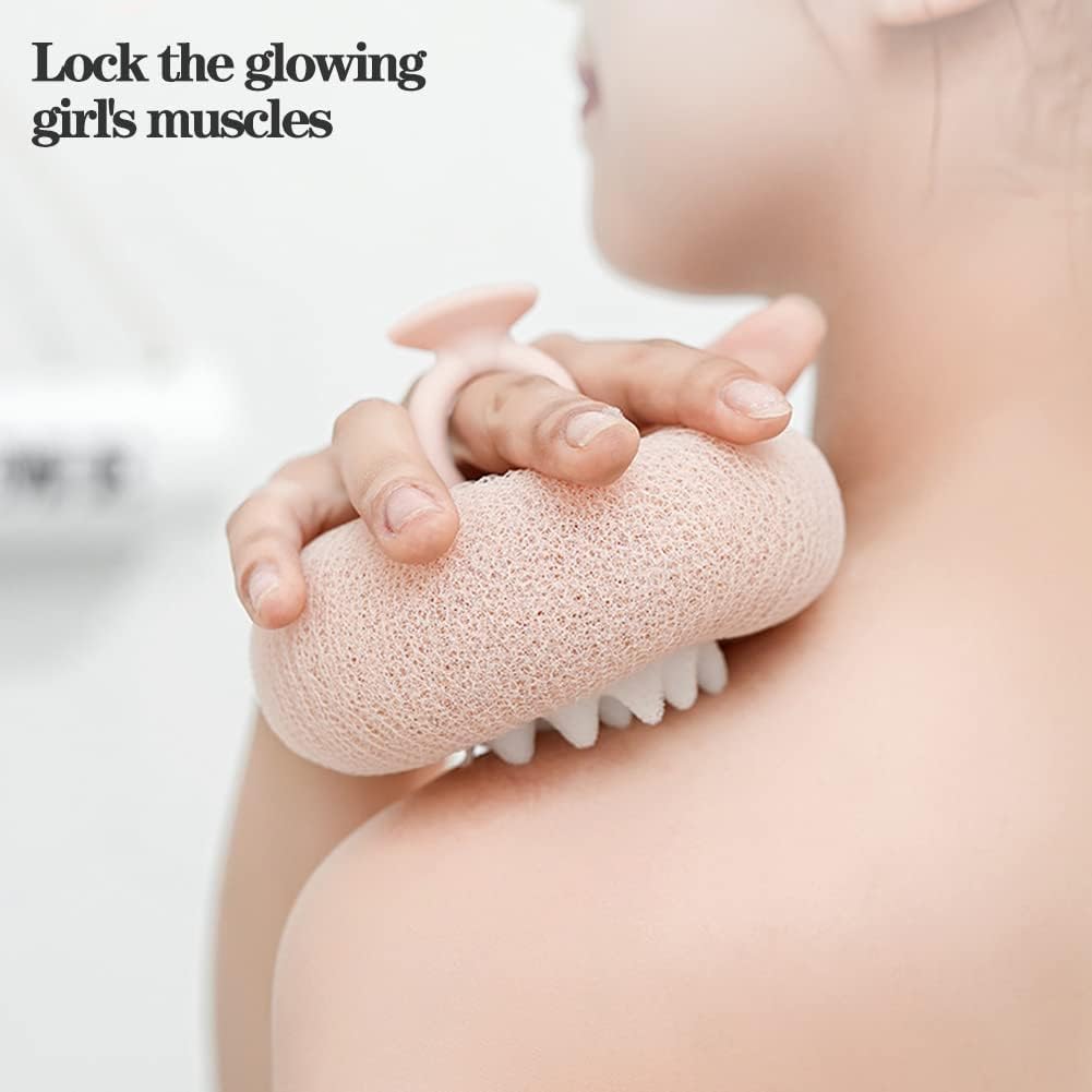 Lightcyan Suction Cup Bath Ball, Sunflower Suction Cup Bath Ball,Sunflower Exfoliating Body Scrubber, Bath Sponges Bath Sponge for Women and Men Shower Loofah Sponge