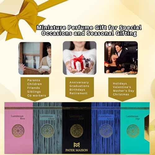 Patek Maison Perfume for Women and Men Luminous Discovery Gift Set Mini Vial Sampler Sprays EDP 0.10 Fl oz