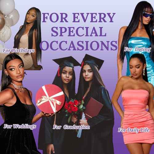 13x6 Lace Front Human Hair Wig, 100% Human Hair 180 Density, HD Lace Frontal Wig, Pre-Plucked Glueless Wigs, 26inch