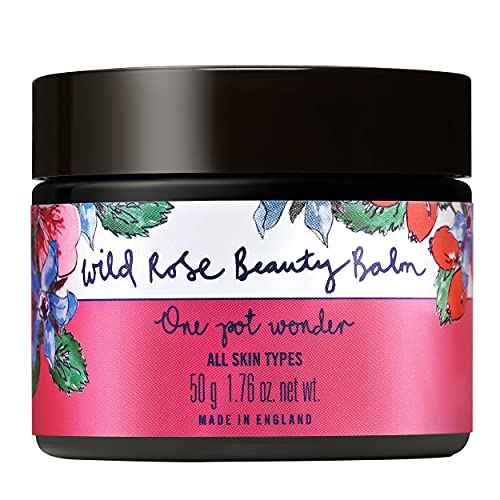Neal's Yard Wild Rose Beauty Balm, Featuring Rosehip Oil, Hemp Seed & Shea Butter, Nourishing & Exfoliating Cleanser, Vegetarian Approved, Cruelty-Free, 50g