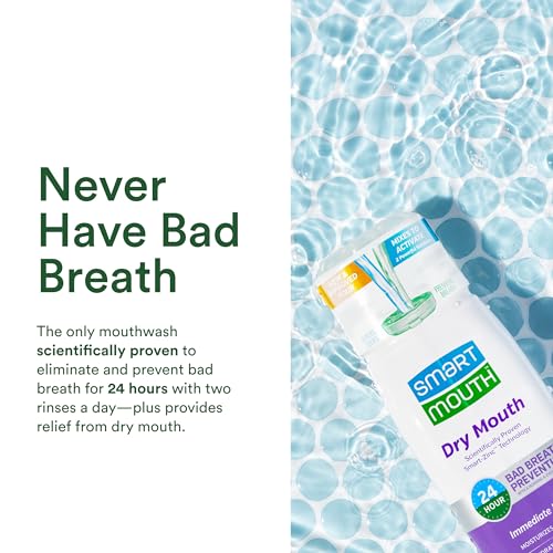 SmartMouth Activated Dry Mouth Mouthwash, Dry Mouth and Bad Breath Relief, Mint, 16 fl oz, 2 Pack