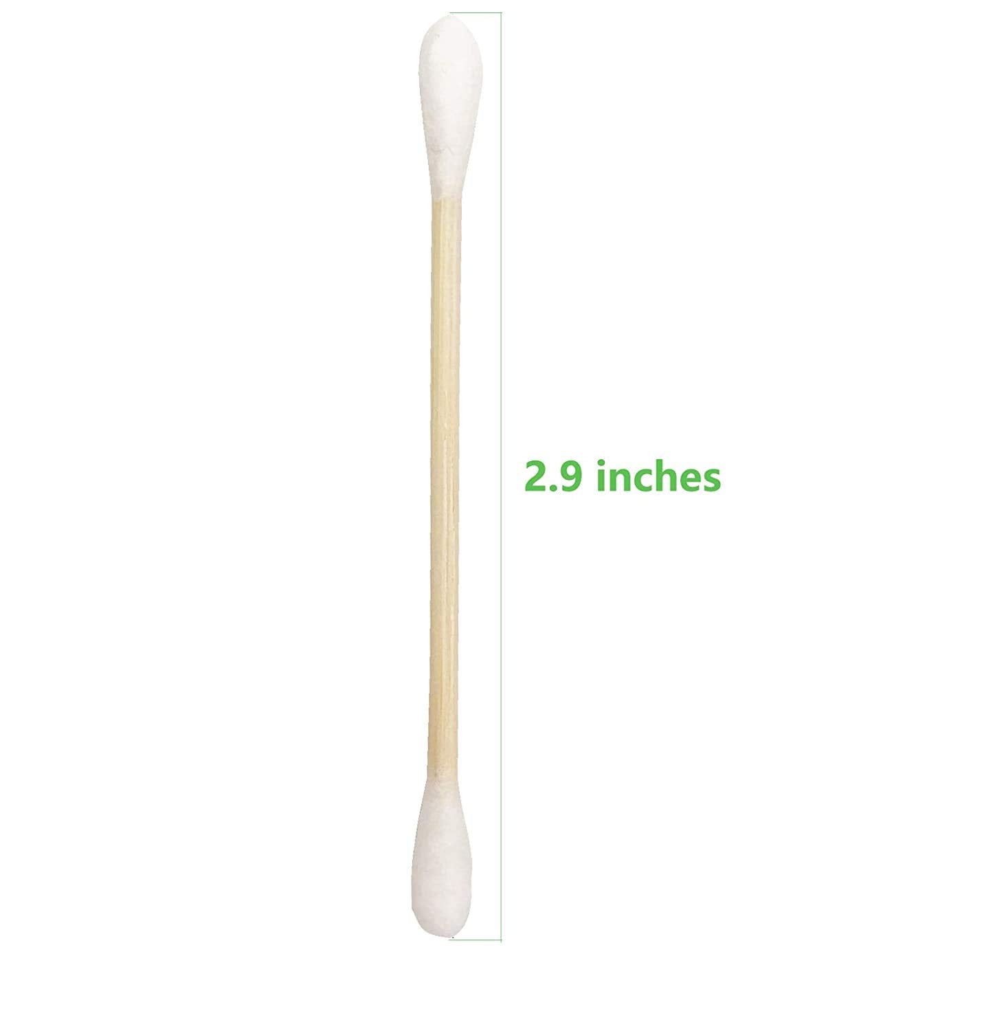 Wooden Cotton Swabs - 100% Cotton Double-Tipped Q-Tips | 1600 Count