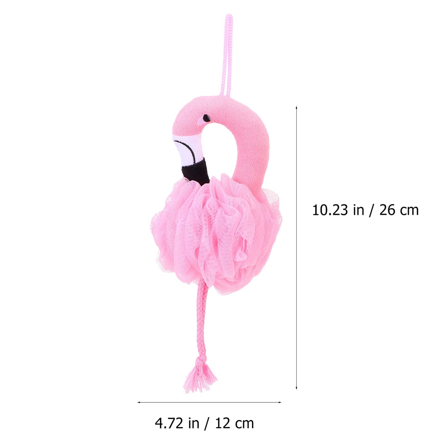 Beaupretty Flamingo Bath Balls for Kids 3-Pack Cartoon Bath Flowers Soft Shower Sponges Gentle Skin Massage Home Tool 10.23X4.72X3.54In