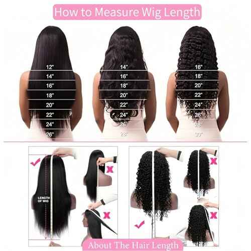 Water Wave Wear and Go Glueless Wigs Human Hair Pre Plucked Pre Cut 5 x 5 HD Lace Closure Wigs 200 Density Water Wave Lace Front Human Hair Wigs for Black Women Natural Black 20 Inch