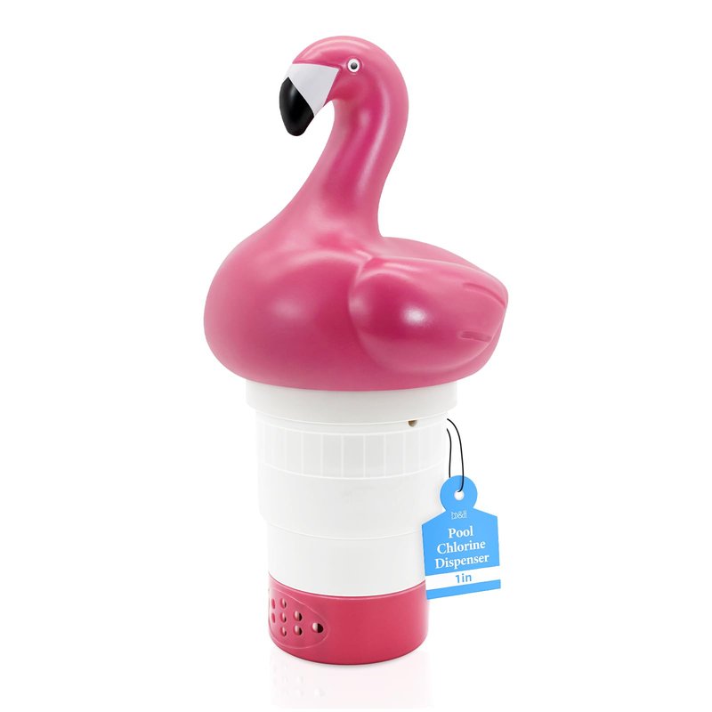 b&h Pool Chlorine Floater for 1" Tab ONLY, Mini Floating Chlorine Dispenser for Pools, Hot Tub, Premium Adjustable Floater - Suitable for Small & Large Pools (red)