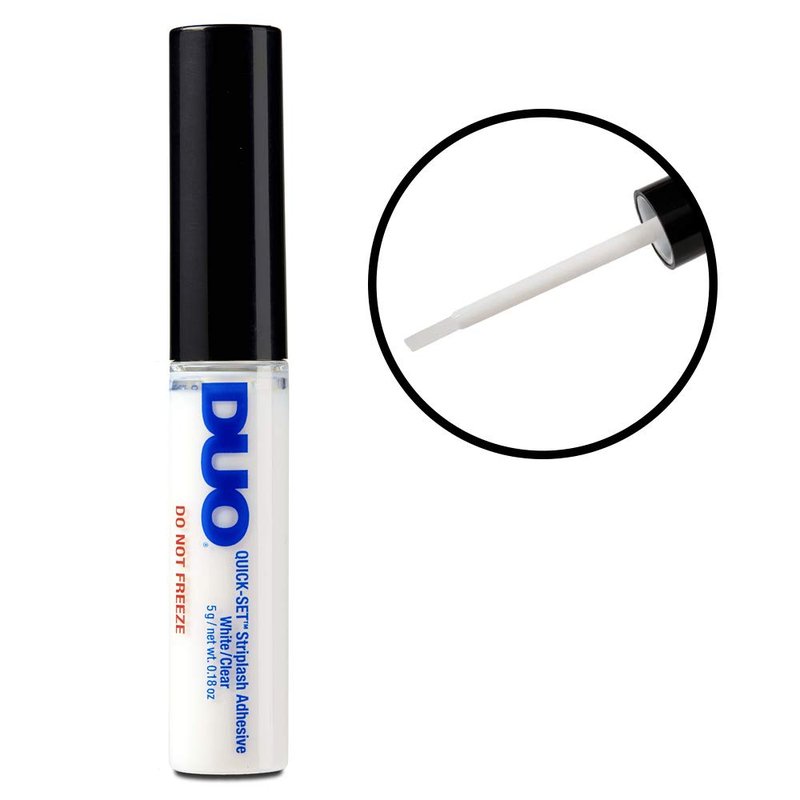 DUO Eyelash Glue - Quick-Set, Strong Hold, Latex-Free, Waterproof | 0.18 oz, 2 Pack in White/Clear