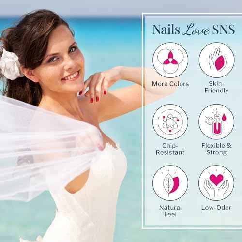 SNS Nail Dip Powder, Gelous Color Dipping Powder - Grace Bay (Purple/Mauve Rose, Cream) - Long-Lasting Dip Nail Color Lasts 14 Days - Low-Odor & No UV Lamp Required - 1.5oz