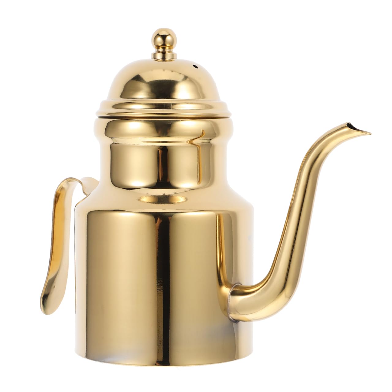 Pouring Oil Pot Stainless Steel Oil Dispenser 18oz Olives Can Metal Drip Vinegar Cruet Soy Sauce Pourer Bottle Grease Container for Seasoning Coffee Tea Drinks Golden