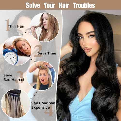 7Pcs Clip in Hair Extensions Real Human Hair, 20 Inch 110g P18/22 Ash Blonde Highlights Golden Blonde Soft Real Human Hair Extensions Clip ins, Double Weft Hair Extensions Real Human Hair for Women