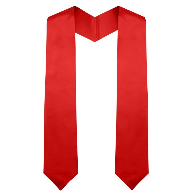 QEYMN Graduation Stole, Plain Graduation Sash, Red Graduation Stole Class of 2026 2025 2024 for Unisex Adults,Graduation Stoles Sash for Academic and Choral 70"