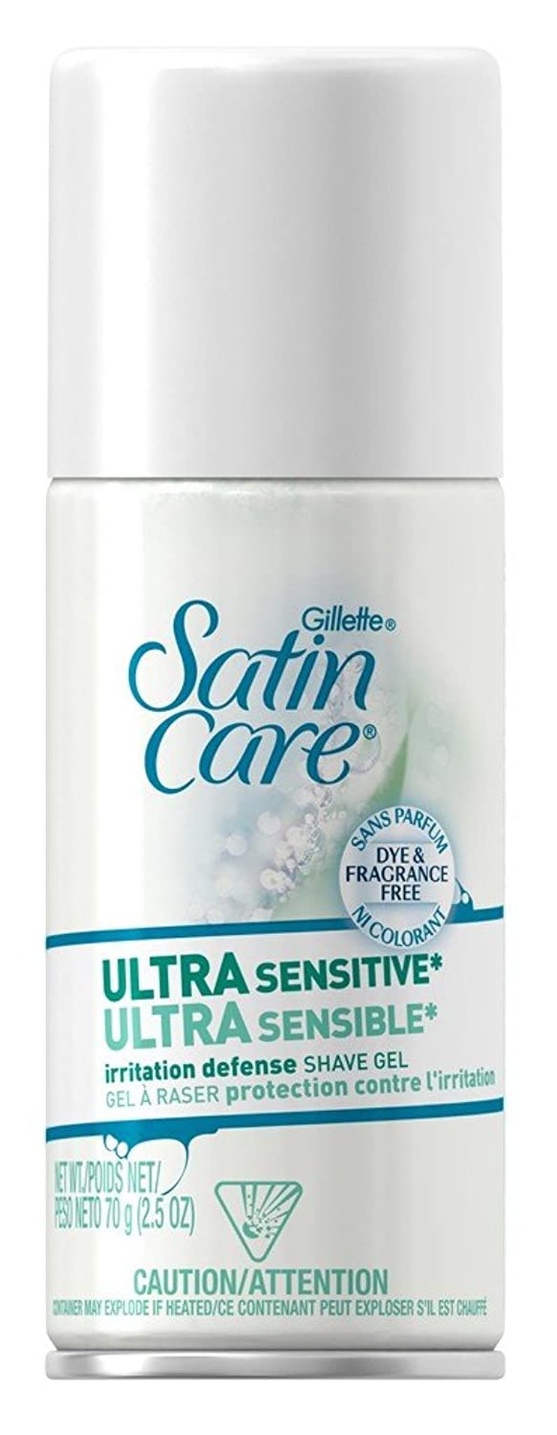 Gillette Satin Care Ultra Sensitive Irritation Defense Shave Gel, 2.5 Oz