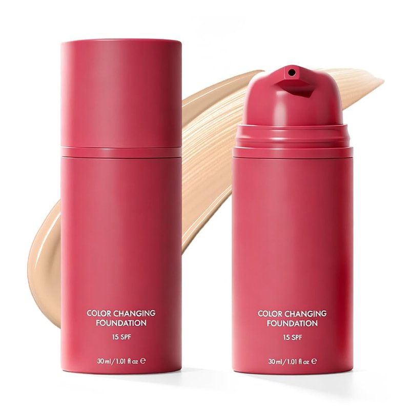 Color Changing Foundation, 2026 New Skin Tone Adapting Liquid Foundation, Automatically Adjusts Makeup Application, Concealing Fine Lines And Wrinkles, Moisturizing And Hydrating for Women (1Pcs)