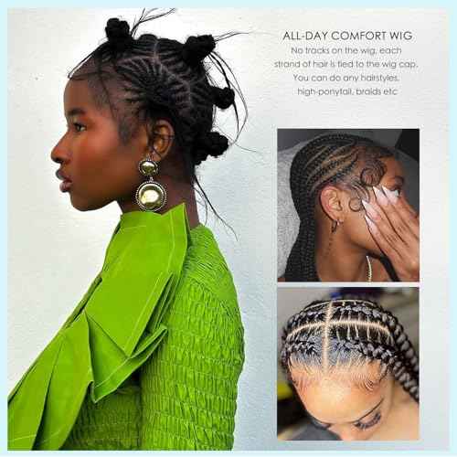 Stragiht Full Lace Wigs Human Hair Pre Plucked Natural Hairline, 12A 180% Destiny Free Part HD Transparent Whole Lace Wig, 100% Human Hair Full Scalp Wigs 8 Inches Natural Black