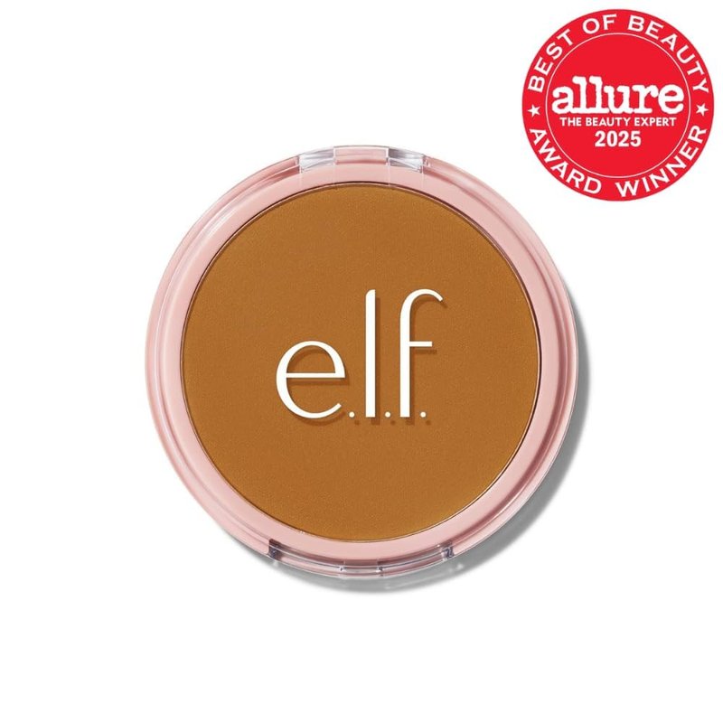 e.l.f. Halo Glow Powder - Ultra-Fine Finishing Powder for Smooth Pores & Fine Lines | Vegan, Deep Warm Shade