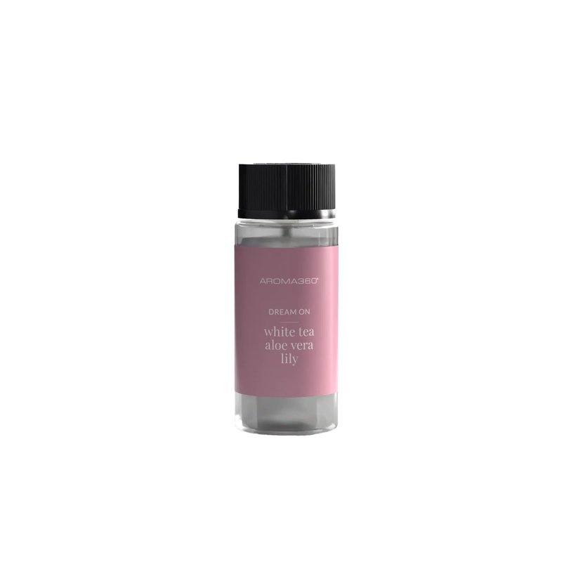Aroma360 - Dream On Fragrance Oil Blend | Hotel Inspired for Luxury Essential Oil Diffusers | Aromatherapy Scent Diffuser Oil | Serene White Tea, Healing Aloe Vera, and Warm Earthy Cedar - 50ML