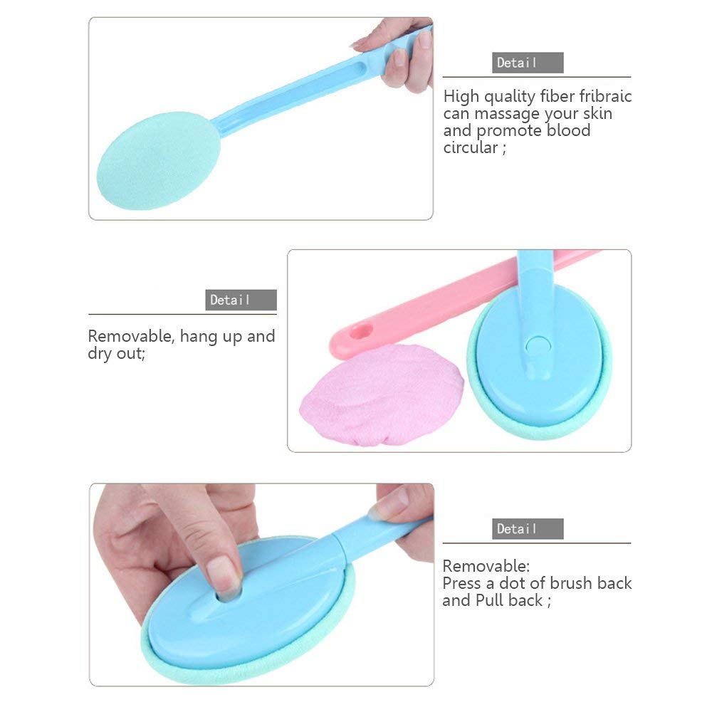 Eyxformula Easy Lotion Applicator for Back – Long Handle Cream Applicators Wand with 2 Pads, Tool to Apply Sunscreen, Self Tanner on Back, Body & Feet, Lotion Stick Brush Gift for Women, Men, Elderly