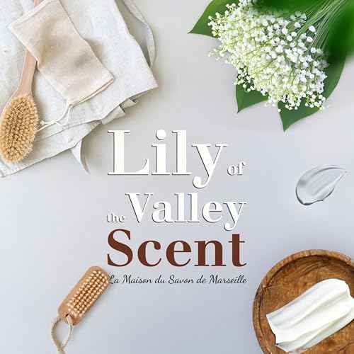 Hand & Body Soap Bars Trio - Lily of the Valley Moisturizing French Soap with Organic Shea Butter - Rich Creamy Lather - 97% Natural Ingredients - Solid Bath Cleanser Made in Provence - 3x4.4 oz