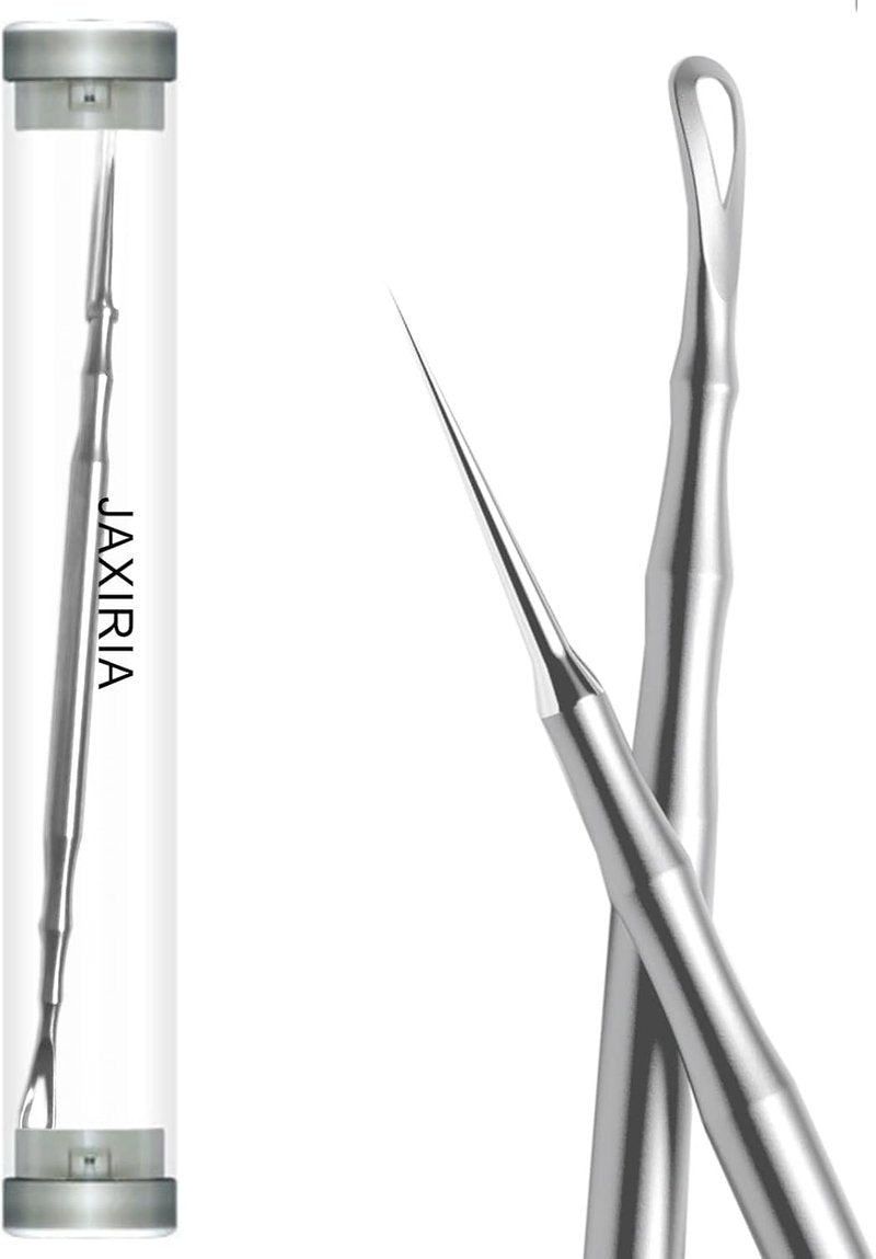 Pointed Blemish Removal Tool - 2-in-1 Stainless Steel Skin Care Instrument for Face & Nose