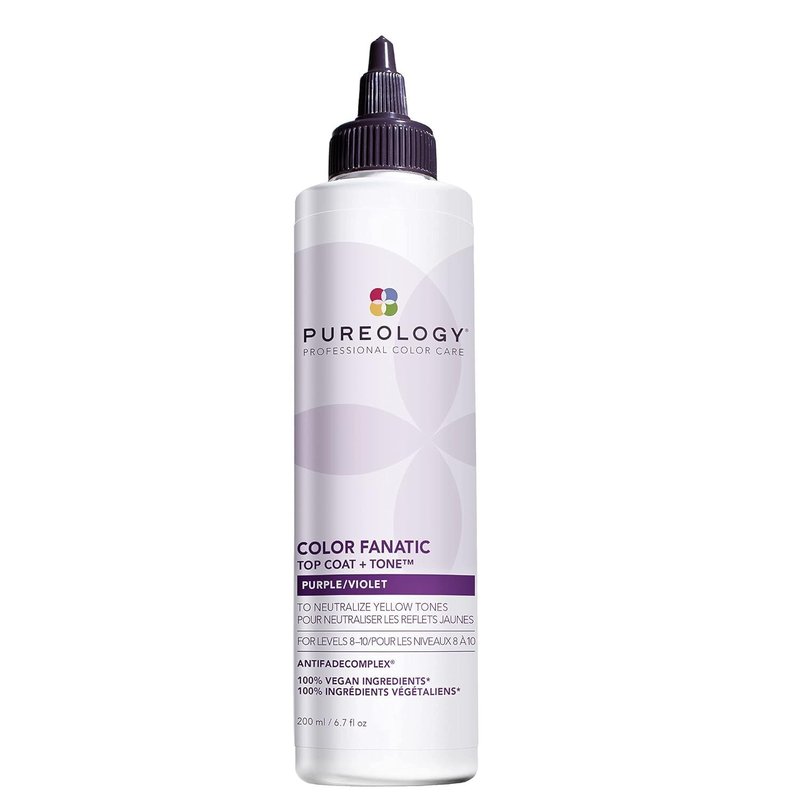 Pureology Color Fanatic Top Coat + Tone Purple, Pre-lightened light blonde to dark blonde, Rose, floral ginger & cedarwood, 6.7 fl. oz.