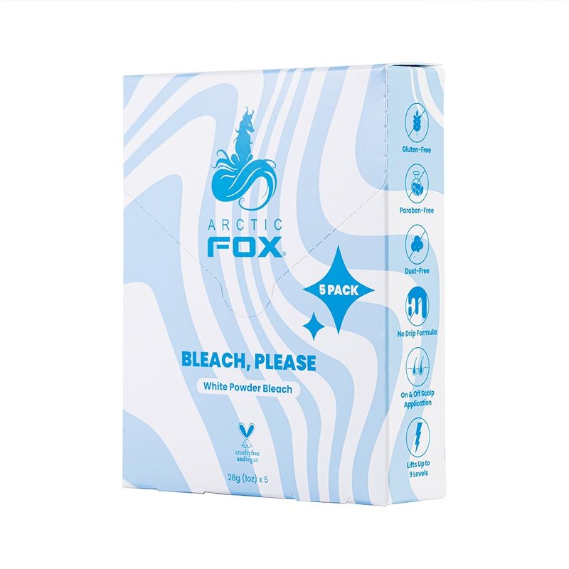 Arctic Fox Bleach Please Hair Lightener - Vegan, Cruelty-Free, Dust-Free, Fast-Acting - 5 Pack, 1 oz Each