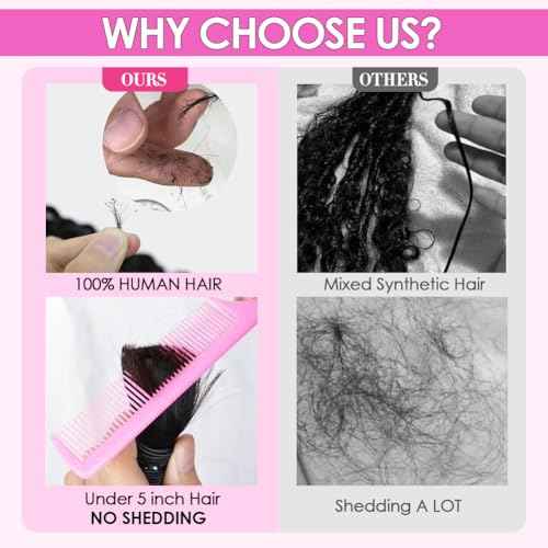 Human Braiding Hair for Boho Braids No Weft 18 Inch Curly Boho Hair for Braiding Knotless 12A Deep Wave Bulk Bohemian Human Hair 1 Bundle/80g