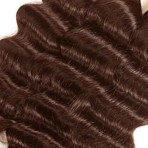 28 30 32 Inch Color 4 Deep Wave Bundles Brown Bundles Human Hair Unprocessed Virgin Dark Brown Bundle Soft and Silky Bundle Hair Extensions