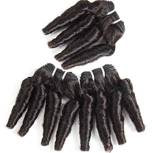 Molefi Brazilian Funmi Hair 3 Bundles burmese curly bundles human hair Short Curly Weave 9A Unprocessed Brazilian Human Hair Extensions 100g/pc Full Head Natural Color (10" 12" 14")