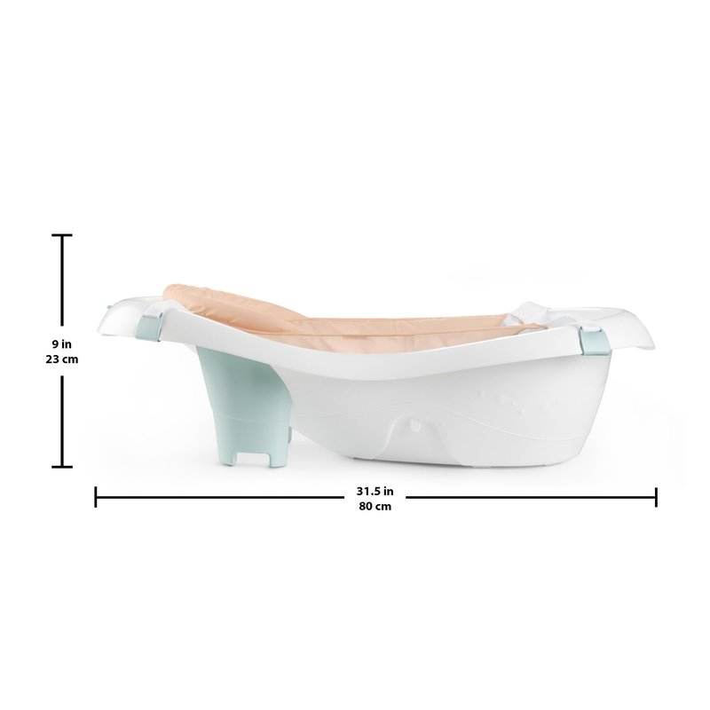 Fisher-Price™ Baby to Toddler Bath 4-in-1 Sling 'N Seat Tub with Removable Infant Support and 2 Toys, Summer Blossoms