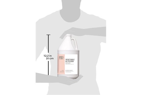 Natural Glycerin for Skin and Face by Raw Plus Rare, Bulk Gallon (128 fl oz), USP Food Grade/Cosmetic Grade, for Hair, Skin, Crafts, Soap Base Oil - Kosher, Halal and Pharmaceutical Grade