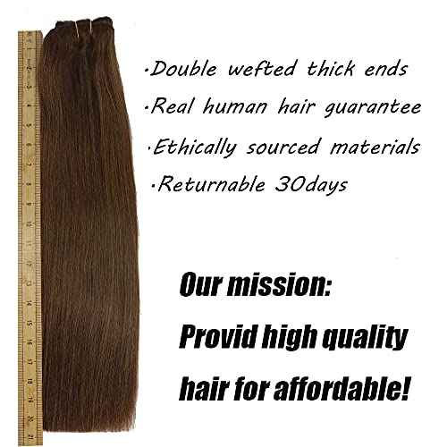 Real Human Hair Lace Clip In Hair Extensions Thick Ends 20inch 120g Color Chocolate Brown Remy Hair Extensions