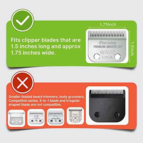 Clipper Guards for Wahl 10 12 14 16 18 20 Hair Clipper Guards 6pcs Extra Long Clipper Guard Attachments 2.5 Inch Clipper Guides Multiple Sizes Universal 2.5", 2.25", 2", 1.75", 1.5", 1.25" (Black)