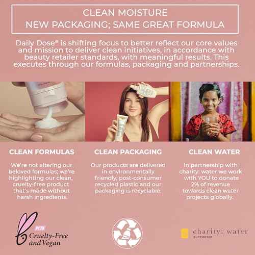 DAILY DOSE Clean Moisture Deep Conditioner ? Hydrating Hair Mask for Dry, Damaged & Frizz-Prone Hair. Restores Moisture, Softness & Shine ? Vegan, Sulfate-Free, Paraben-Free ? 6 oz
