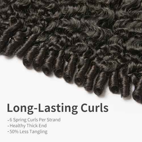 ASHINE Burmese Curly Bundles Human Hair Unprocessed Raw Burmese Curly Water Wave Human Hair Single Bundle 20 inch Natural Black